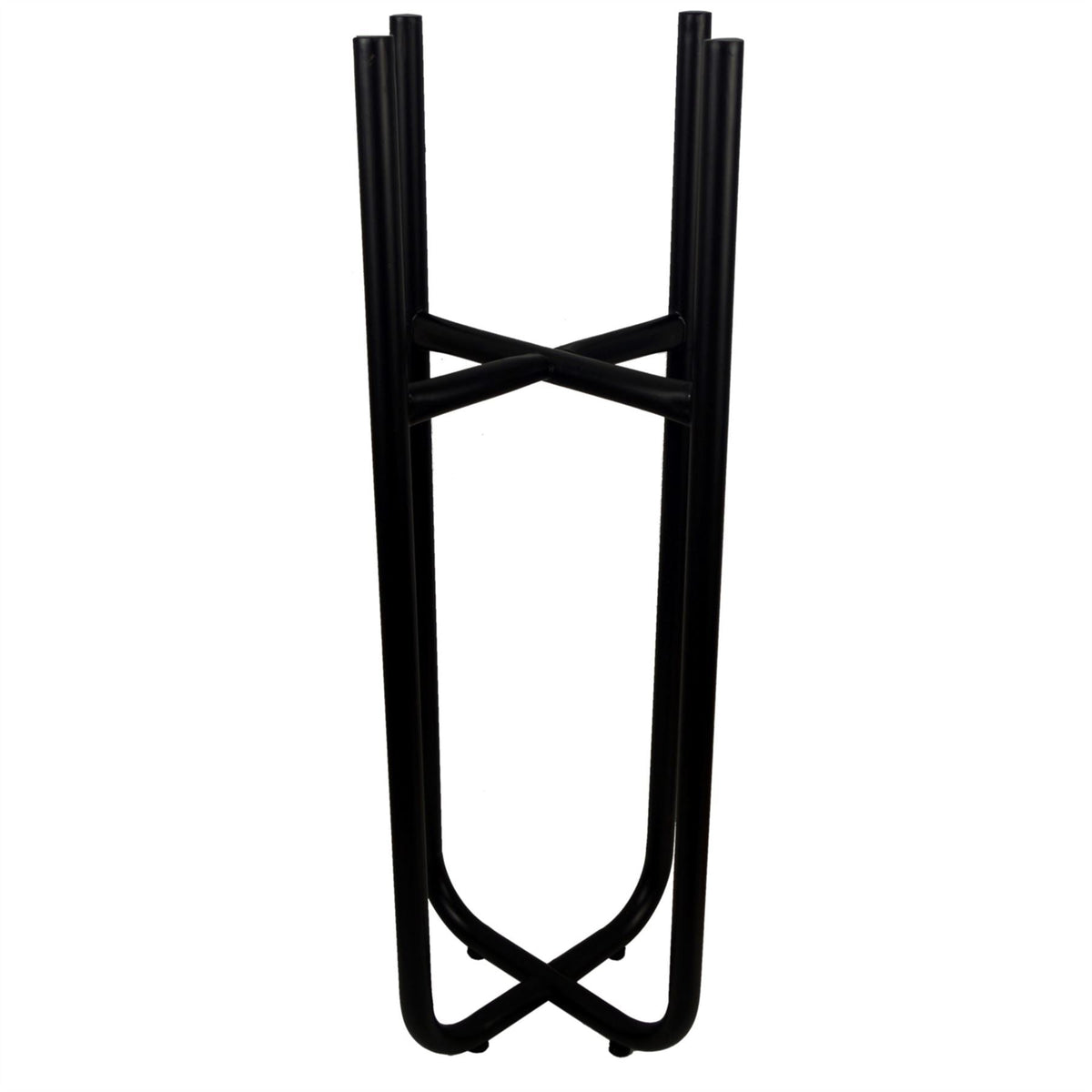 Metal Planter Stand Black Iridescent Rainbow Pot 62cm x 18cm